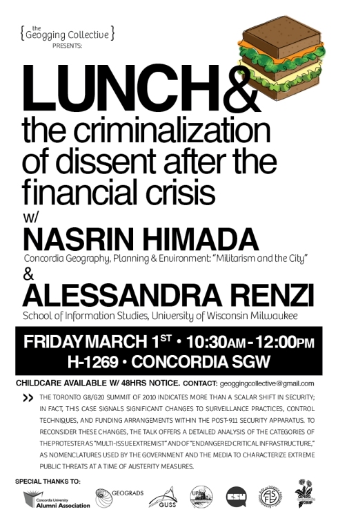 LUNCH& the criminalization of dissent after the financial crisis